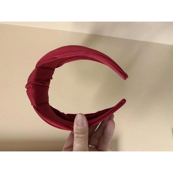 Red Knotted Fabric Headband - Picture 2 of 5